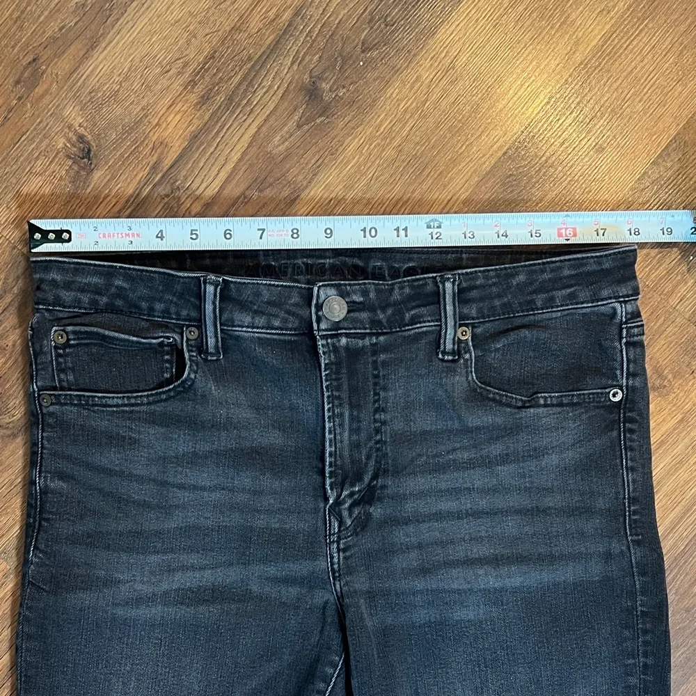 American Eagle Outfitters Men's Dark Gray/Black Skinny Jeans - Picture 7 of 10